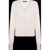 Gina Tricot Knitted Fitted Cardigan - Cream - M