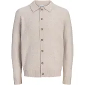 Jack & Jones Jjesoho Ollie Knit Polo Cardigan - Beige - XS