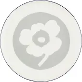 Marimekko Oiva Unikko lautanen Ø25 cm White-light grey-cobalt