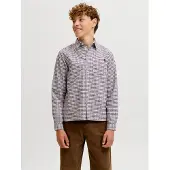 Jack & jones Junior Paita 'JORFREDERIKSBERG' tummanruskea / musta / valkoinen