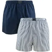 Björn Borg Cotton Stretch Woven Boxer Shorts 2P - Navy - XL
