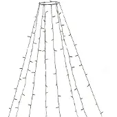 Konstsmide Joulukuusen valot 30x8 LED amber 240cm vihreä johto24V/IP20. 6365-810