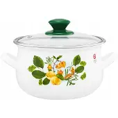 Emalia emaloitu kattila kannella Kvitteni 20 cm, 3,9 l