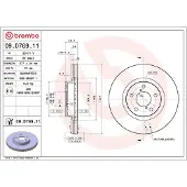 Brembo Jarrulevy 09D76911 edessä, tuuletettu, 1 Kappale