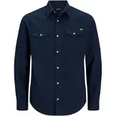 Jack & Jones Jjesheridan Shirt L/S Noos - Navy - M