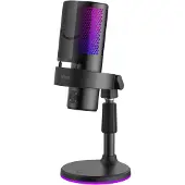 Fifine A9S RGB -kondensaattorimikrofoni - Musta