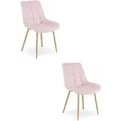 Leobert 2 ruokapöydän tuolin setti Bera, 88x54x42 cm, vaaleanpunainen