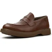 Camper for man. K101001-009 Brown Leather Norman Moccasins (40), Flat, None, Casual, Classic