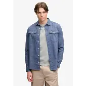 Superdry Herringbone Workwear Pitkähihainen Kauluspaita