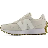 New Balance for woman. W327V1_LI 327 beige leather sneakers (35), Flat, Suede, Laces, Casual