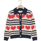 The New Tnvallie Jacquard Cardigan - Cream - 134/140
