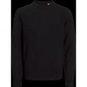 Jack & Jones Jjeperfect Wool Blend Knit Crew Neck - Black - S