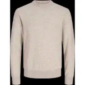 Jack & Jones Jjeperfect Wool Blend Knit Crew Neck - Cream - S