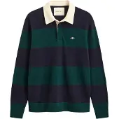 Gant Barstriped Lambswool Rugger - Green - S