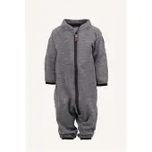 Lindberg Rocco Wool Baby Overall Grey Melange - 74 cl