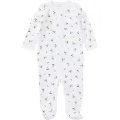 Ralph Lauren Pyjamahaalari - Core Täydennä - Valkoinen/Sini - - 50 - Pyjamahaalari
