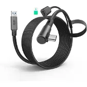 KIWI DESIGN 4 m Link Cable with 18 W Charging - Black