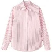 Mango Cotton And Lyocell Blend Straight Shirt - Pink - S