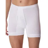Schiesser Short Underpants With Fly And Double Rib, White - Original Classics - White - L