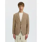 Selected Slmreg-Hugo Check Blz - Beige - 52