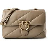 Pinko Love Puff Crossbody-laukku Nahka 27 cm Ruskea