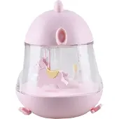 Rabbit & Friends Karusellivalaisin soittorasialla (micro USB) - Pinkki