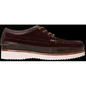 Ralph Lauren for man. 812P15874001 Brown Ranger leather moccasins (46), 1 to 3 cm, Laces, Casual