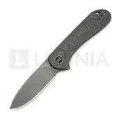 We Knife Elementum WE18062XA-2, Grey Stonewashed CPM MagnaCut, Grey Titanium pocket knife