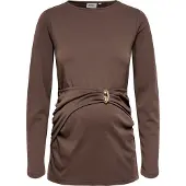 ONLY Maternity Olmevalyn L/S Boatneck Top Jrs - Brown - XXL