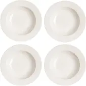 Scandi Living Kalk-lautanen, syvä, 23 cm 4-pack valkoinen