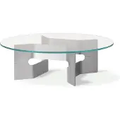Fredericia Furniture JG sohvapöytä Ø98 cm Lasia harjattu alumiini