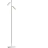 Herstal Pipeline Double -lattiavalaisin Ø 19,9 x K 132,6 cm metallia mattavalkoinen