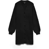 Vero Moda Vmkarla Ls V-Neck Button Abk Dress Noos - Black - XS