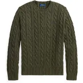 Ralph Lauren Cable-Knit Cotton Sweater - Khaki green - L