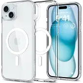 Spigen ACS06802, Suojus, Apple, iPhone 15, 15,5 cm (6.1"), Läpinäkyvä, Valkoinen