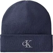 Calvin Klein Ck Fine Rib Beanie - Navy - ONE SIZE