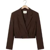 Dante6 -Reilley Cropped Blazer-Jacket - Brown - 40