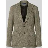 Ralph Lauren Single-Breasted Herringbone Blazer - Brown - 38