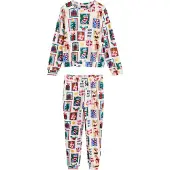 Next Pyjama 'Matching Family Christmas' ecru / sininen / vihreä / tummanpunainen