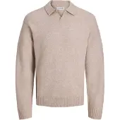 Jack & Jones Jjesoho Ollie Knit Split Neck Jnr - Beige - 164