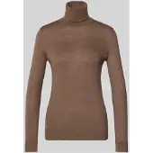 Ralph Lauren Silk-Blend Turtleneck Sweater - Brown - XS