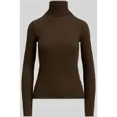 Ralph Lauren Stretch-Blend Turtleneck - Brown - XL