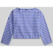 Ralph Lauren Striped Boatneck Mariner Tee - Blue - M
