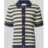 Lindbergh Chrochet Cardigan S/S - Green - XXL