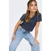 ONLY Kognella S/S O-Neck Top Noos Jrs Grl - Navy - 122-128
