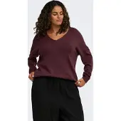 ONLY Carmakoma Carmargareta Life Ls Pullover Knt Noos - Burgundy - 42-44
