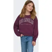 ONLY Kogsweat Ls Crew Ovz Stat Swt Noos - Burgundy - 122-128