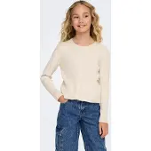 Kids Only Kognatascha Ls O-Neck Card Cp Knt Noos - White - 122-128