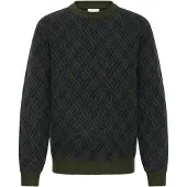 Blend Bhbrono Knit Crew - Khaki green - XL