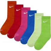 Nike Kids Sukat tummansininen / ruohonvihreä / vaaleanvihreä / tummanoranssi / vaaleanpunainen / punainen